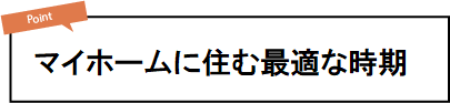 マイホームに住む最適な時期